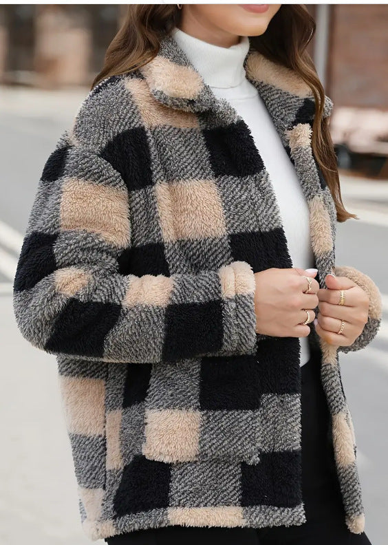 Long Sleeve Winter Fashion Casual Coat with Pocket.