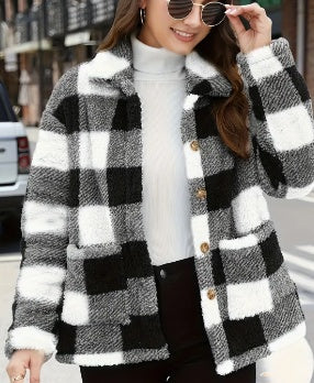 Long Sleeve Winter Fashion Casual Coat with Pocket.