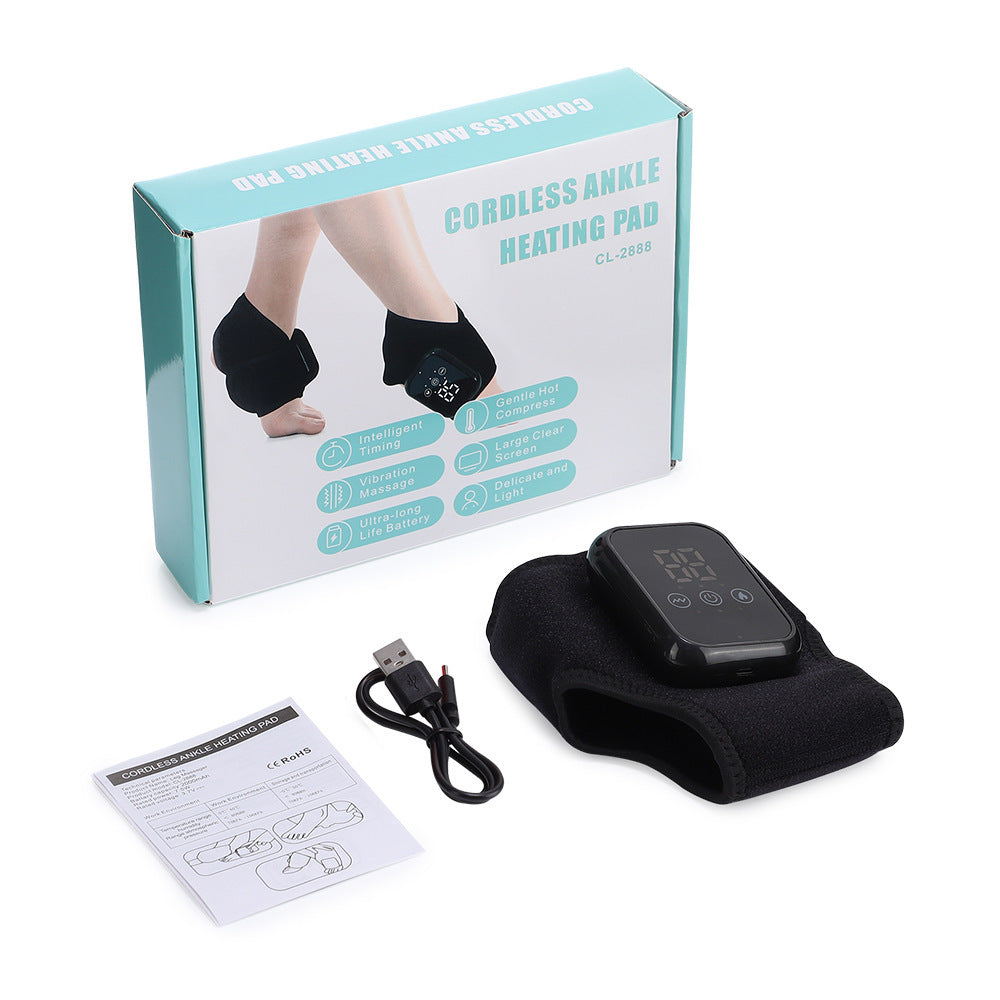Electric Heating Ankle Massage Belt Protection Warm Hot Compress Ankle Heel Ankle Joint Massage Cordless Design Electric Hot Compress Massage